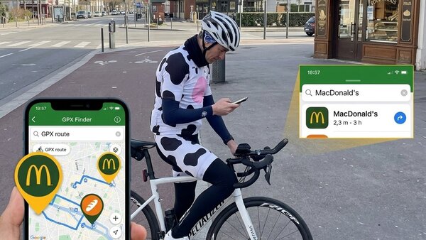 Ultra en Vélo / Tocardo's GPX Waypoint Finder : dénicher les MacDo & boulangeries sur ton GPX